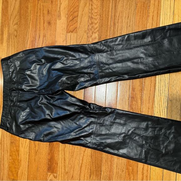 Biker pants ID/Entity by Lord &Taylor real leather riding‎ black woman’s size 10 - Picture 5 of 6